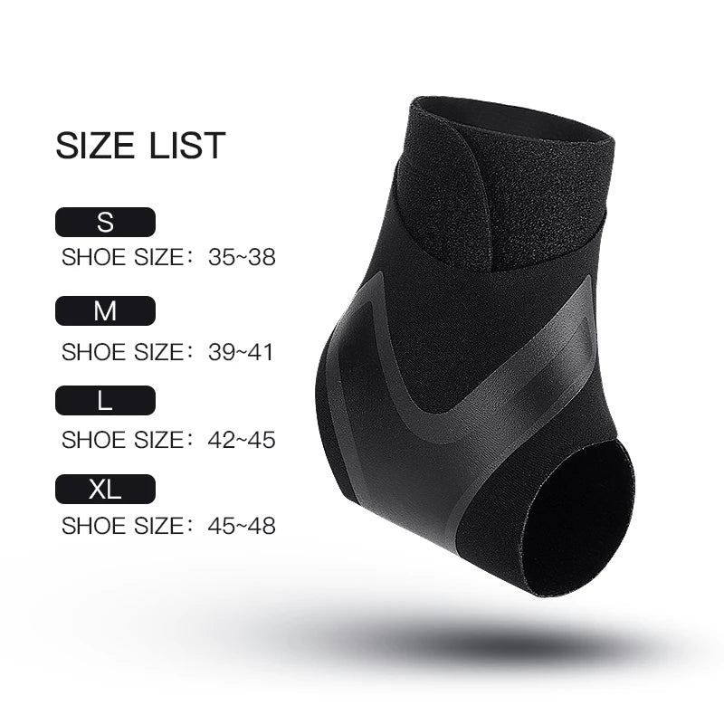 1PC Adjustable Ankle Support Pad Ankle Sleeve Pressure Anti-Spinning Elastic Breathable Support Fitness Sports Safety Prevention