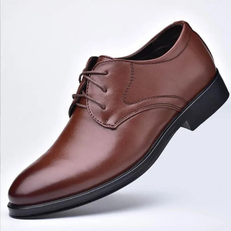 Men Shoes Black Leather Formal Shoes for Men Oxfords Male Wedding Party Office Business Shoe Man zapatos de hombre Plus Size