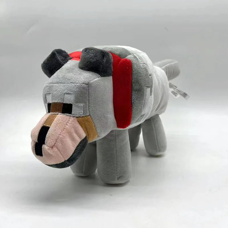 Game MC Baby Pig Plush Stuffed Toys Wolf Ocelot Baby Pig Enderman Plush Soft Animals Toy Doll for Kids Children Gifts