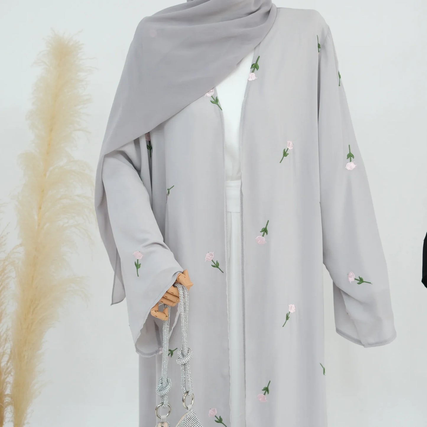 Open Kimono Chiffon Black Abaya for Women Dress Turkey Eid Ramadan Kaftan Muslim Cardigan Coat Islam Clothing Jalabiya Arab Robe
