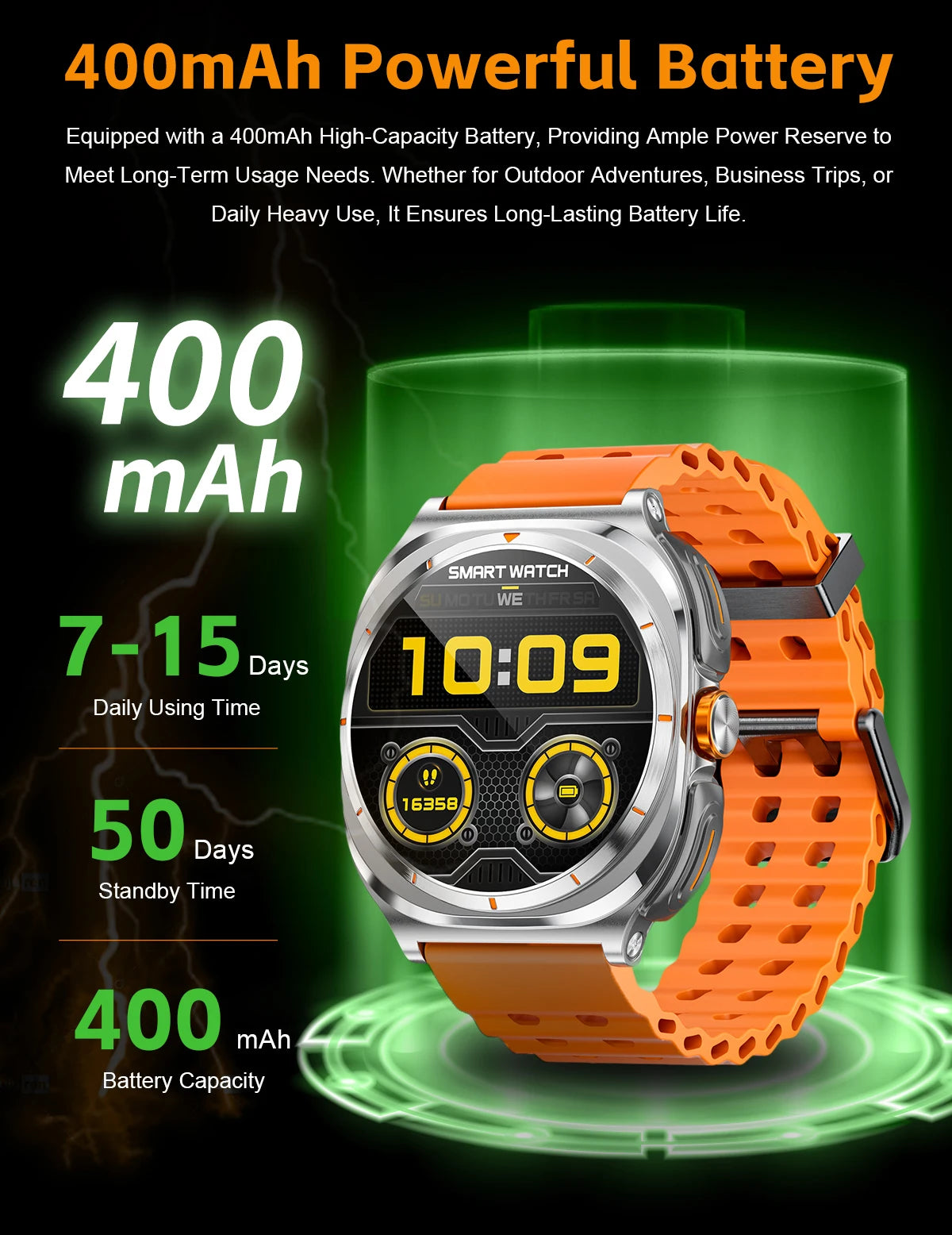 LIGE New Smart Watch With 2 in 1 TWS Wireless Headset Bluetooth Call 1.53" AMOLED Screen 400mAh IP67 Waterproof Sport Smartwatch