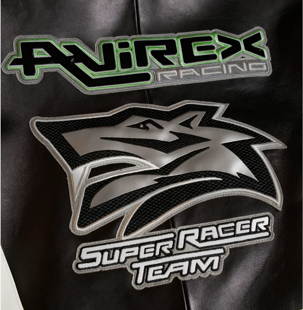 AVIREX new LONE WOLF RACER JACKET men's European lambskin motorcycle racing suit riding suit fashion casual leather jacket coat