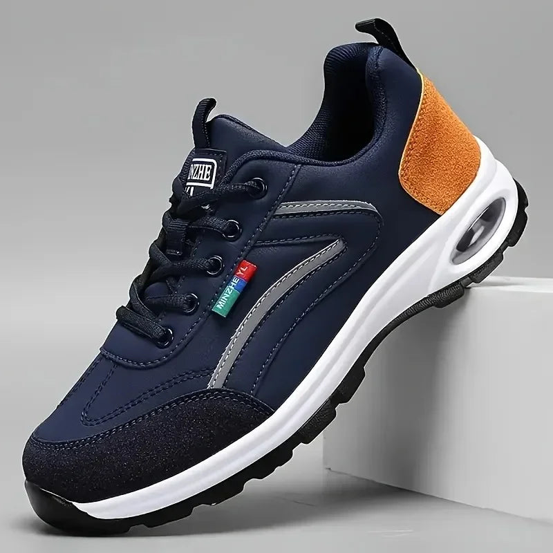 Trendy Men’s Indoor Height Increase Running Shoes Anti-Slip Rubber Outsole Casual Shoes All-Day Comfort Gym Work Men's Sneakers