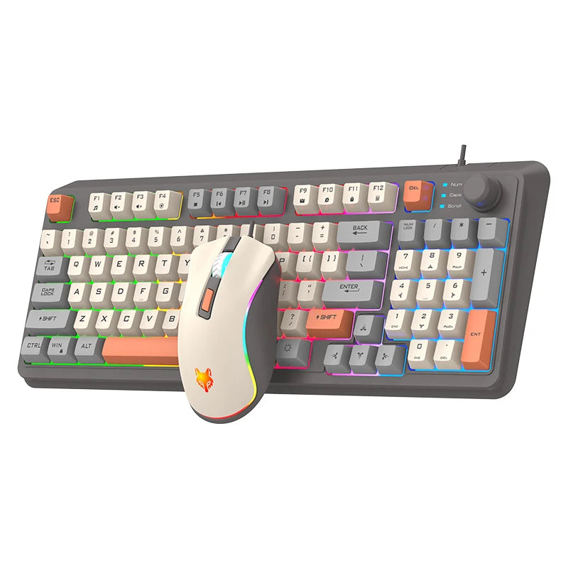 K820 USB Wired Game Keyboard Mouse Set Illuminated Desktop/Laptop Home Office Female Male Keyboard
