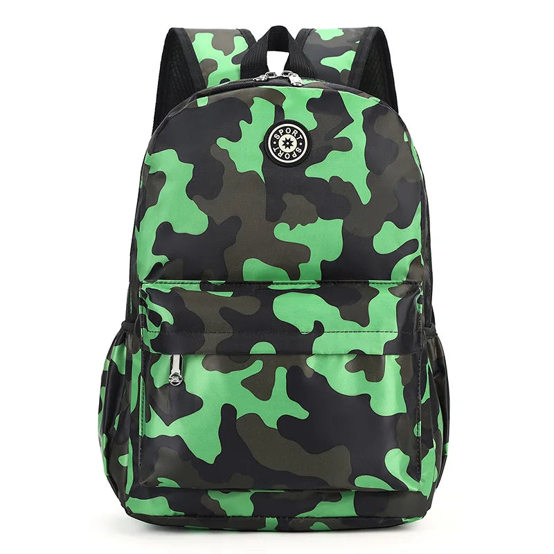 Children's Backpack Camouflage Backpack Elementary School Backpack Boys and Girls Reduce Burden First and Second Grade Backpack