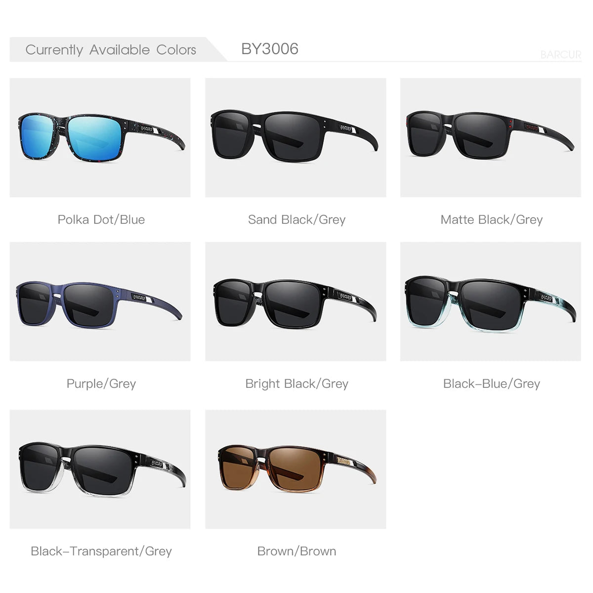 BACURY Fashion Sports Sunglasses for Men High Quality TR-90 Ultra Light Comfortable Frame for Women Outdoor Activity Sunglasses