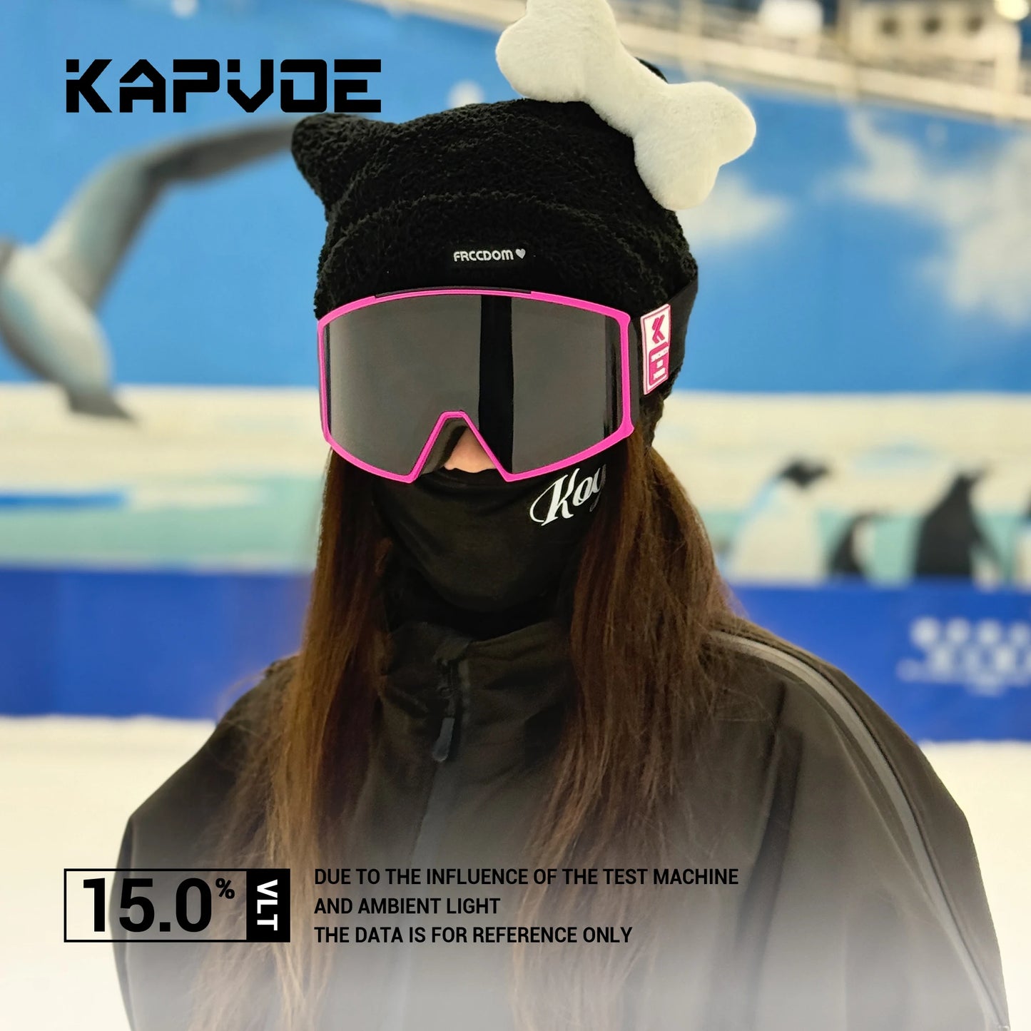 KAPVOE New Ski Snowboard Mask Goggle Men Women UV400 Protection Snow Glasses Magnetic Attraction Anti-Fog Skiing Goggles Adult