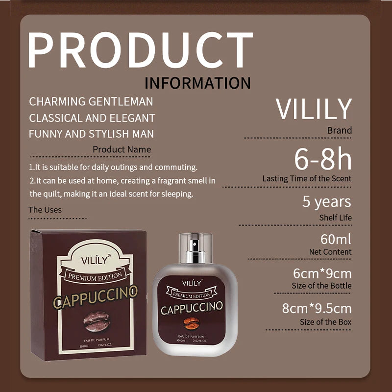 Woody Men's Perfume Fresh Natural Lasting Brand Charm Vitality Confidence Chocolate Coffee Coconut Irresistible Brand Perfume
