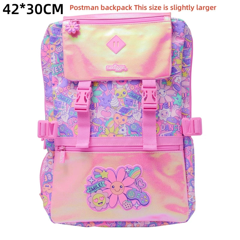 Genuine Australia Smiggle Backpack Pink Sunflower School Bag Cartoon Series Anime Backpack Student Gift Separate Purchases