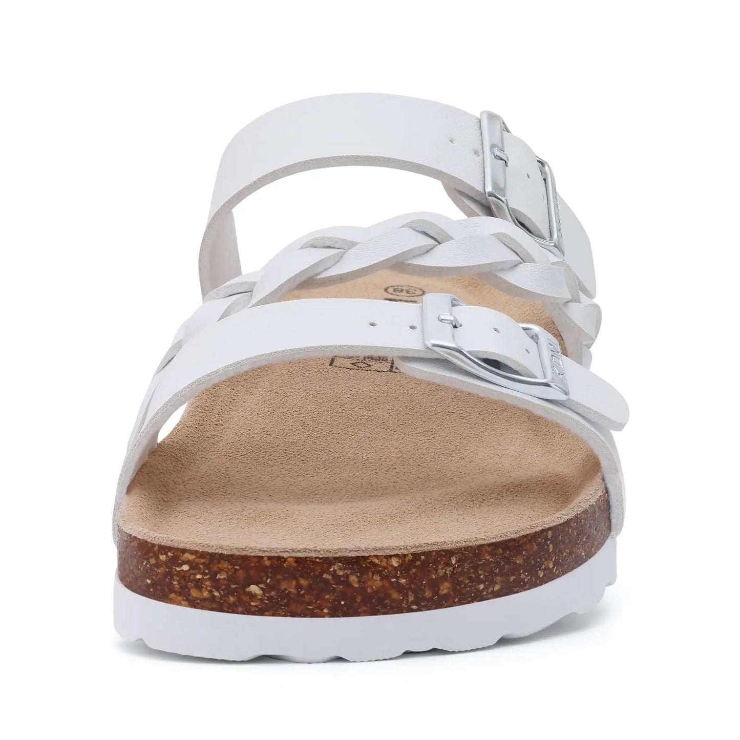 Gacimy Women's Summer Cork Sandals Comfortable Cork Footbed Slippers With Adjustable Buckle High Quality Fashion Brand Slides