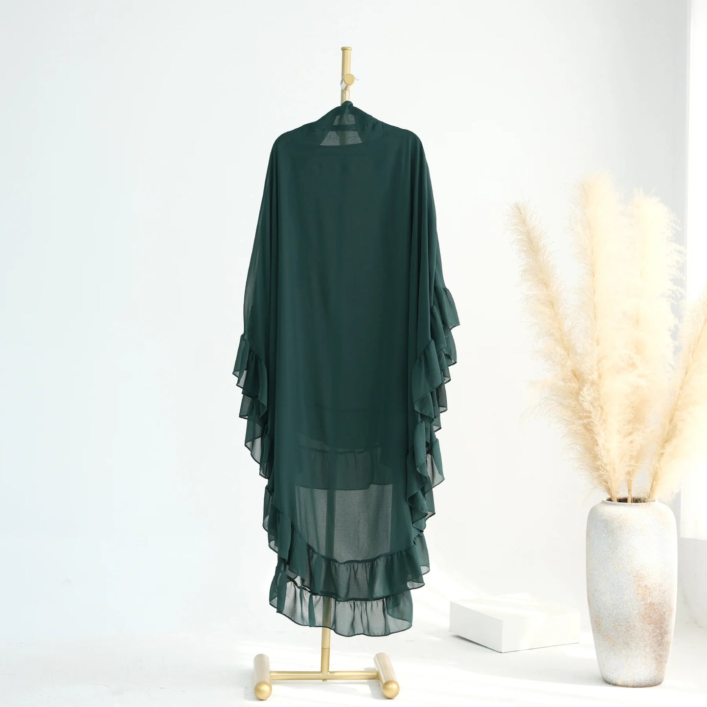 Long Chiffon Khimar Abaya Niqab Muslim Maxi Hijab for Women – Elegant Islamic Prayer & Ceremonial Clothing