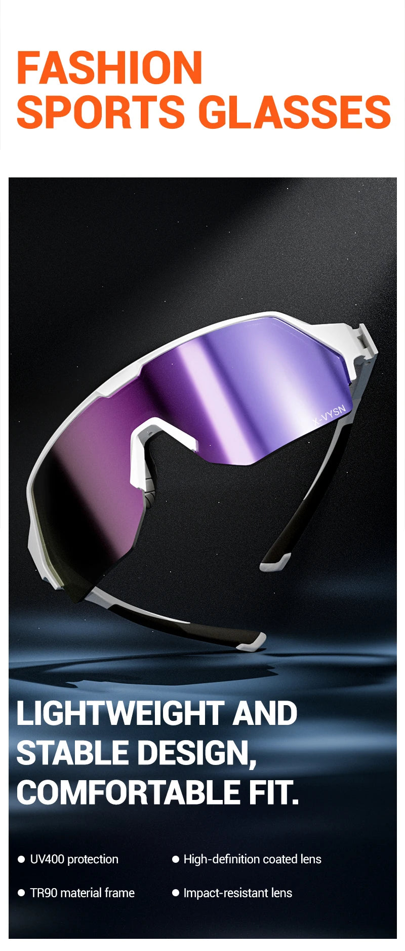 KAPVOE Outdoor Cycling Sunglasses Men MTB Glasses Bike Cycling UV400 Eyewear Women Bicycle New Mountain Sports Hiking Eyewear