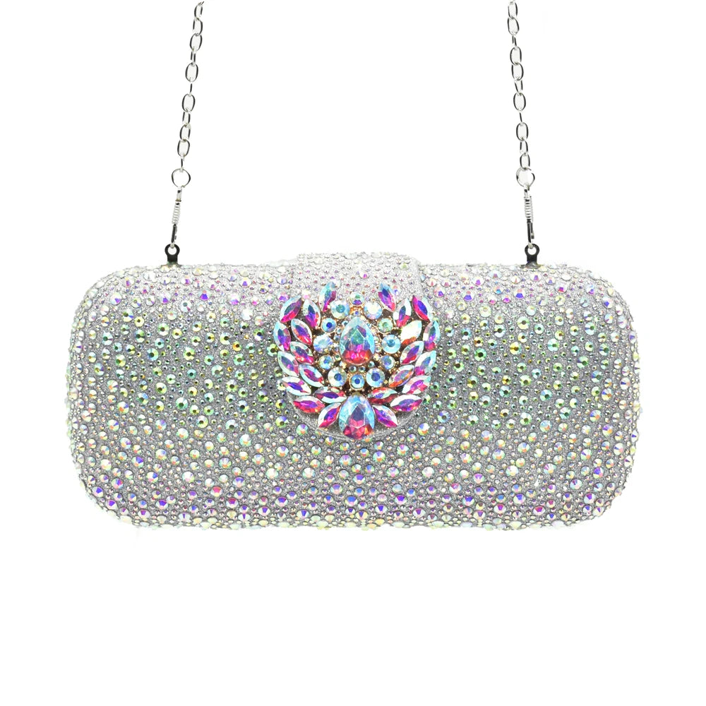 New Italian Shoe and Bag 2025 High Quality Luxury Full Diamond Italian Shoes and Bags Matching Set Decorated with Rhinestone