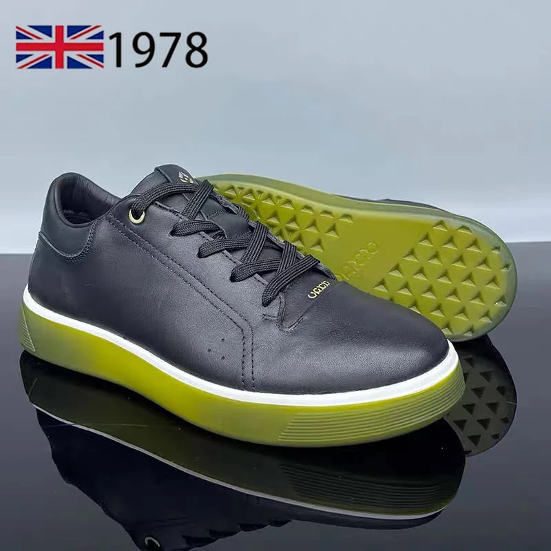 Fashion Genuine Leather Men Sneakers Breathable Comfort Classic Casual Shoes Mens Outdoor Walking Shoes Couple Footwear