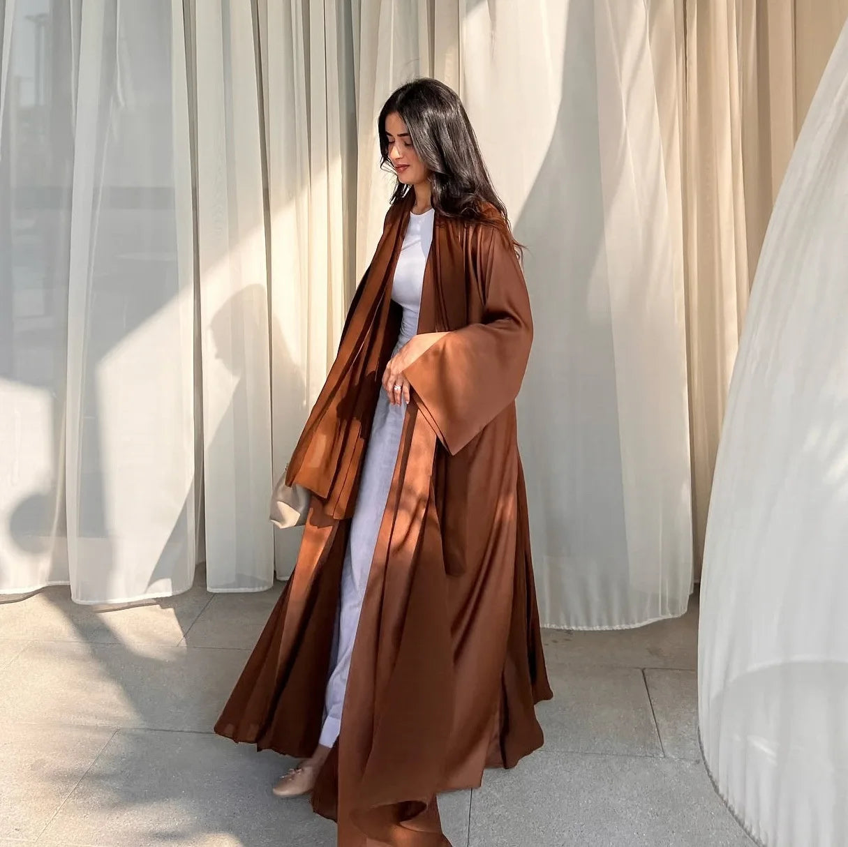 Muslim Open Abaya Women Modest Dresses Arab Cardigan Long Robe Morocco Dubai Abayas Kaftan Islam Eid Ramadan Jalabiya Vestidos