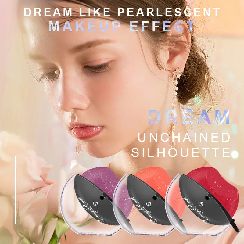 Pearlescent Lipstick Lazy Lip Shape Pearlescent Fine Glitter Lipstick Not Easy to Fade Temperature Change Moisturizing Discoloration Lazy Lipstick Makeup Performance with Glitter Lipstick