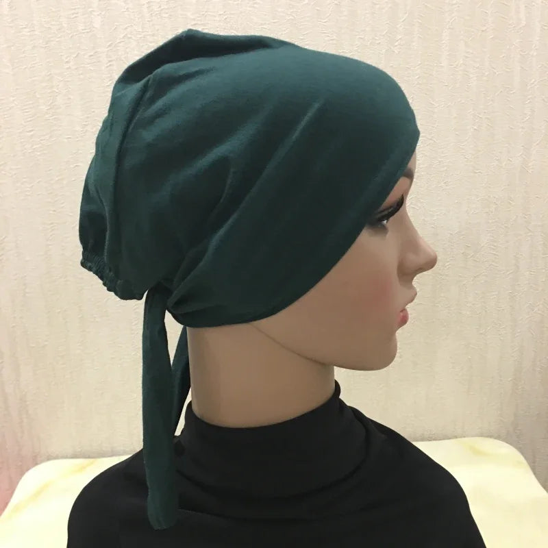 Soft Inner Muslim Women Hijab Cap Islamic Head Wear Hat Underscarf Cotton Hats Bonnet Turkish Scarves Arab Headdress India Caps