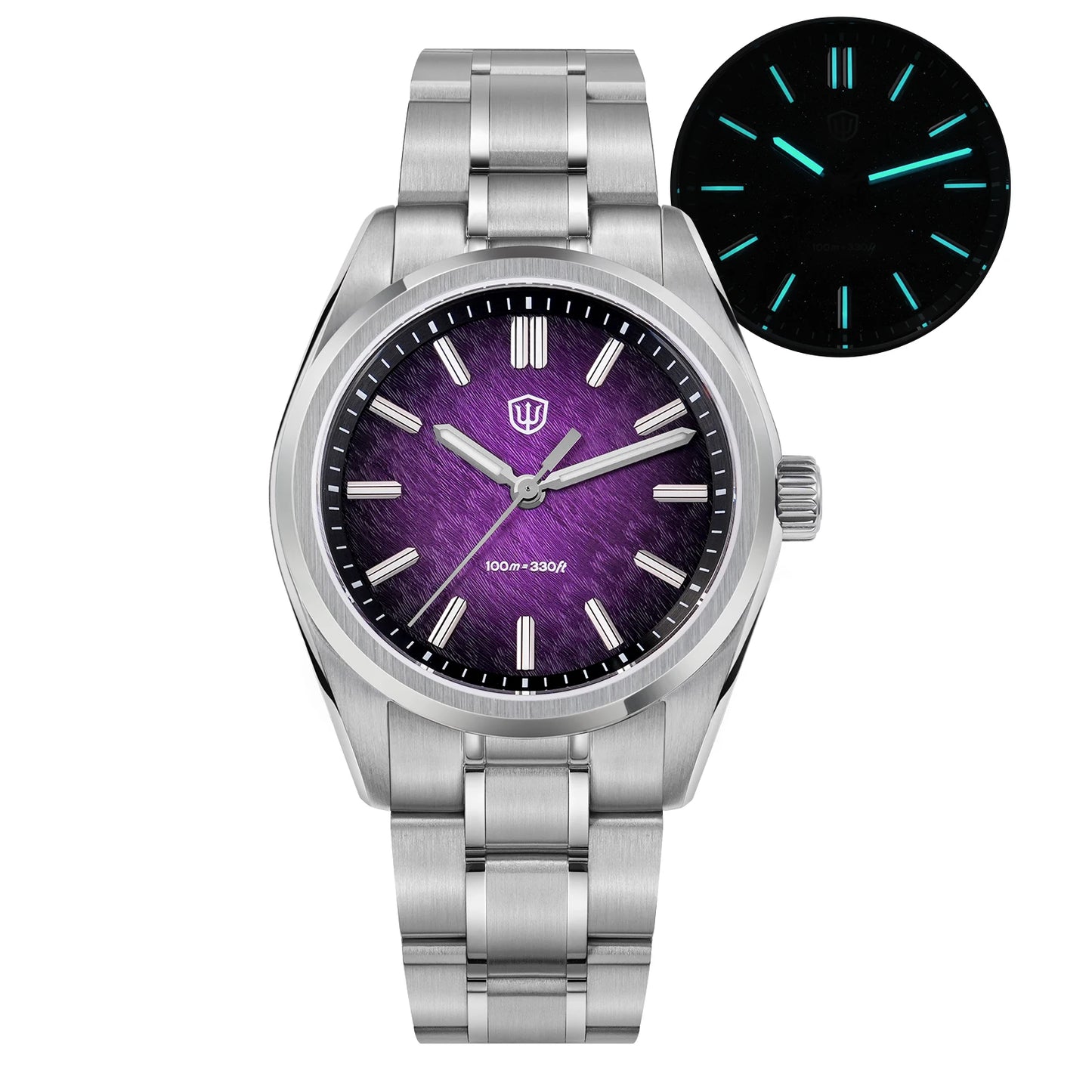 Watchdives WD0003B Original Design Aventurine Dial Men Watch VH31 Sweep Seconds Quartz Movement 36mm Watches Luminous Waterproof