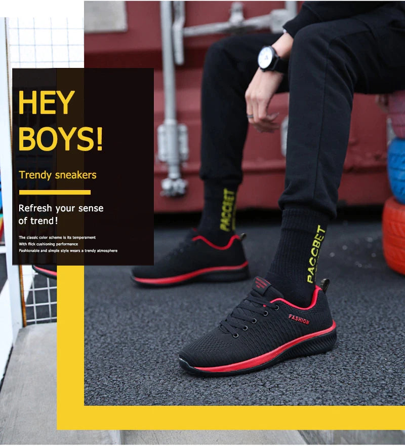 Mens Casual Sneakers Running Shoes Men Lace-up Lightweight Comfortable Breathable Big Size 46 Athletic Walking Shoes for Men