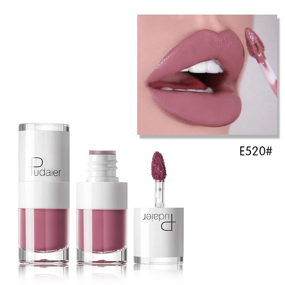 1PC Sexy Pink Women's Lipstick 16 Colors Lasting Waterproof Liquid Pencil Matte Liquid Lipsticks Makeups Non-Stick Cup Lip Gloss