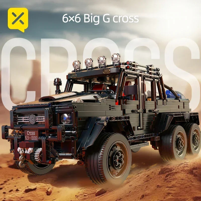 شاحنة بيك أب GrabliWorld MudRaptor™ 6x6 - مجموعة مكعبات الطرق الوعرة 3224 قطعة (مقياس 1:8)
