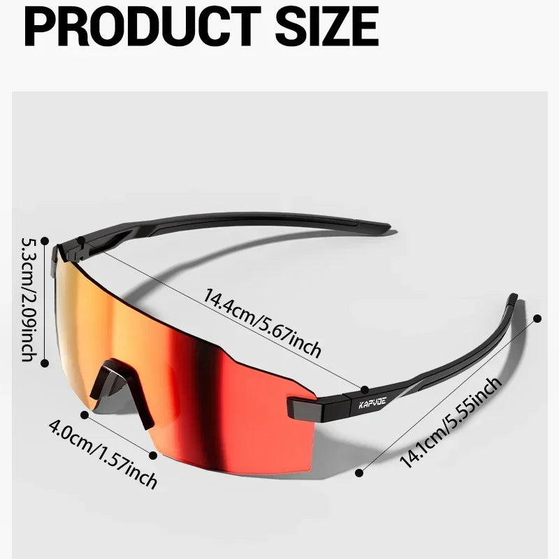 Kapvoe Light-Weight Photochromic Runnning Sunglasses Cycling Glasses for Men Adjustable Nose Pad Women UV400 Hiking Eyewear