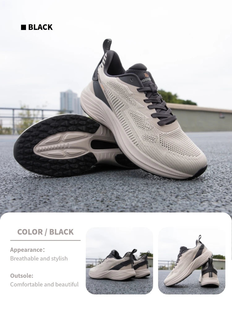 Baasploa Men Running Shoes 2025 Fashion Outdoor Lightweight Non-slip Sneakers Male Mesh Breathable Sports Shoes Wear Resistant