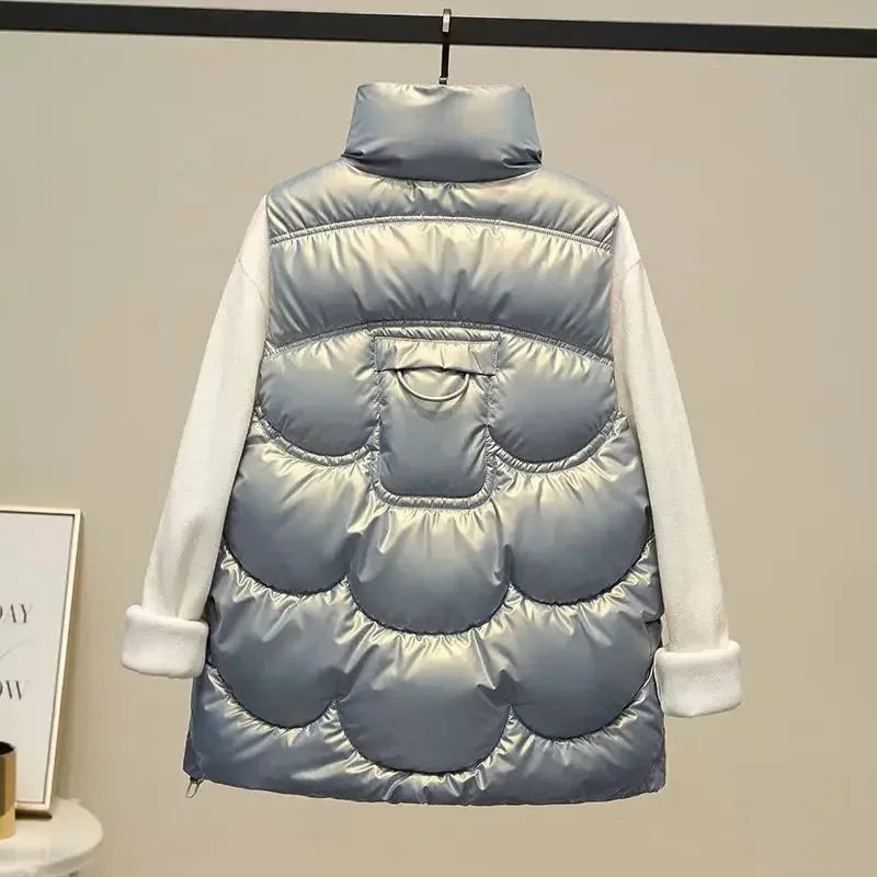 2023 New Down Cotton Vest for Women Autumn Winter Lightweight Vest Casual Loose Jackets Coats Women Fashion Sleeveless Parkas