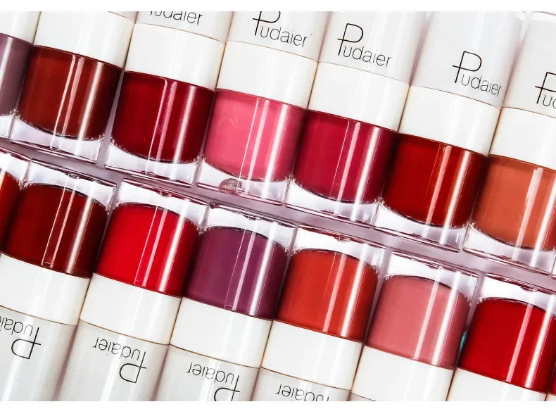 1PC Sexy Pink Women's Lipstick 16 Colors Lasting Waterproof Liquid Pencil Matte Liquid Lipsticks Makeups Non-Stick Cup Lip Gloss