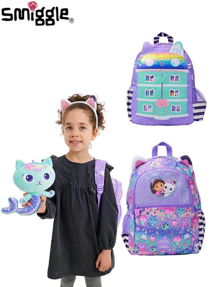 Genuine Australia Smiggle Backpack Gabby'S Dollhouse School Bag Cartoon Series Anime Backpack Student Gift Separate Purchases