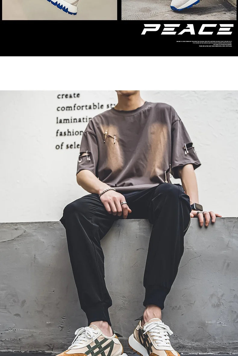 New men's trendy versatile casual sports shoes, men's thick-soled lightweight non-slip breathable trendy shoes кроссовки мужские
