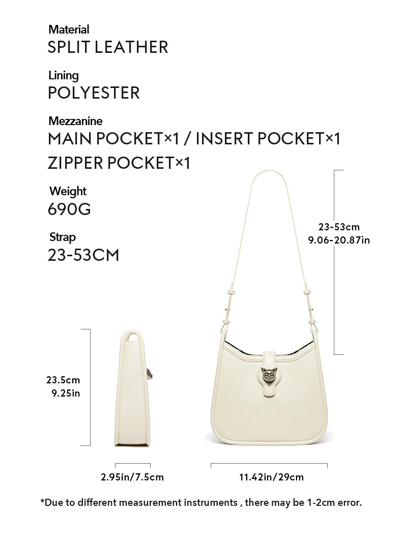 2025 CAT LUXURY BRAND NEW WOMEN'S SHOULDER BAG TRENDING RETRO STYLE VINTAGE CROSSBODY PURSE UNISEX MESSENGER BAGS