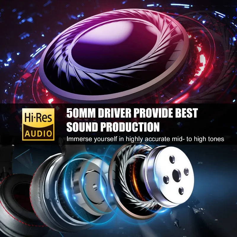 Oneodio Studio Pro DJ Headphone Over Ear 50mm Drivers HIFI Wired Headset Professional Monitor DJ Headphones With Mic For Phone