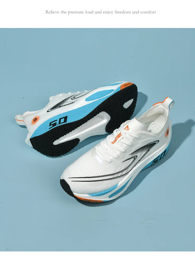Men's Sports Shoes Cushioning Non-Slip Flat Wear Resistant Sneakers Mesh Breathable Platform Soft Running Shoes for Man