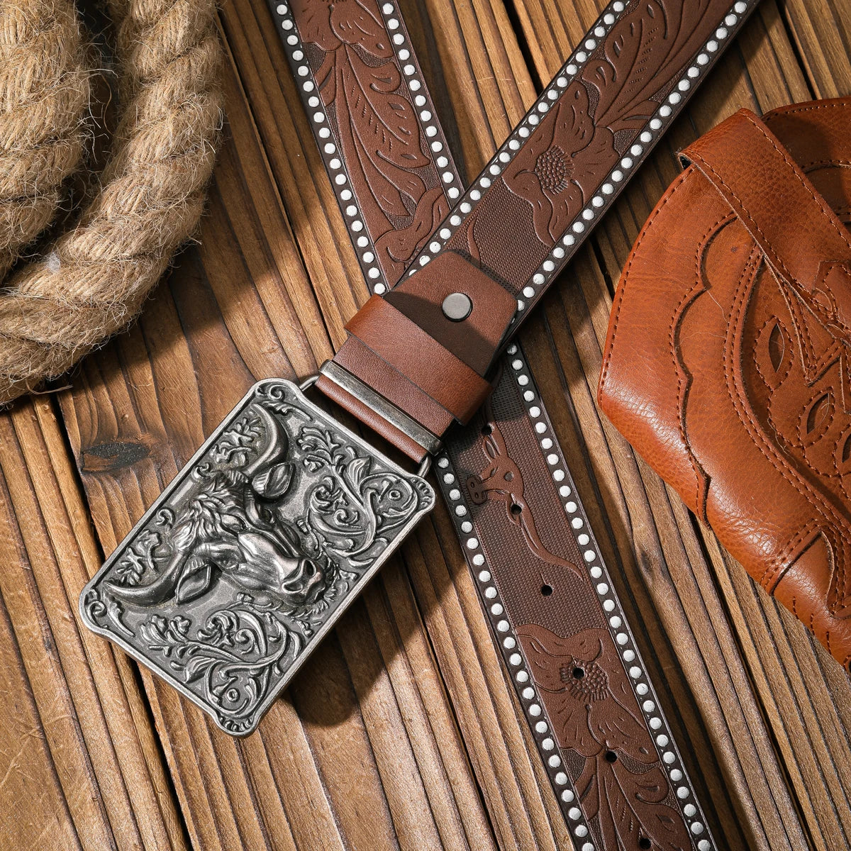 A casual and retro belt, a waist accessory for Western-style clothing, metal buckle, PU belt, suitable for both men and women