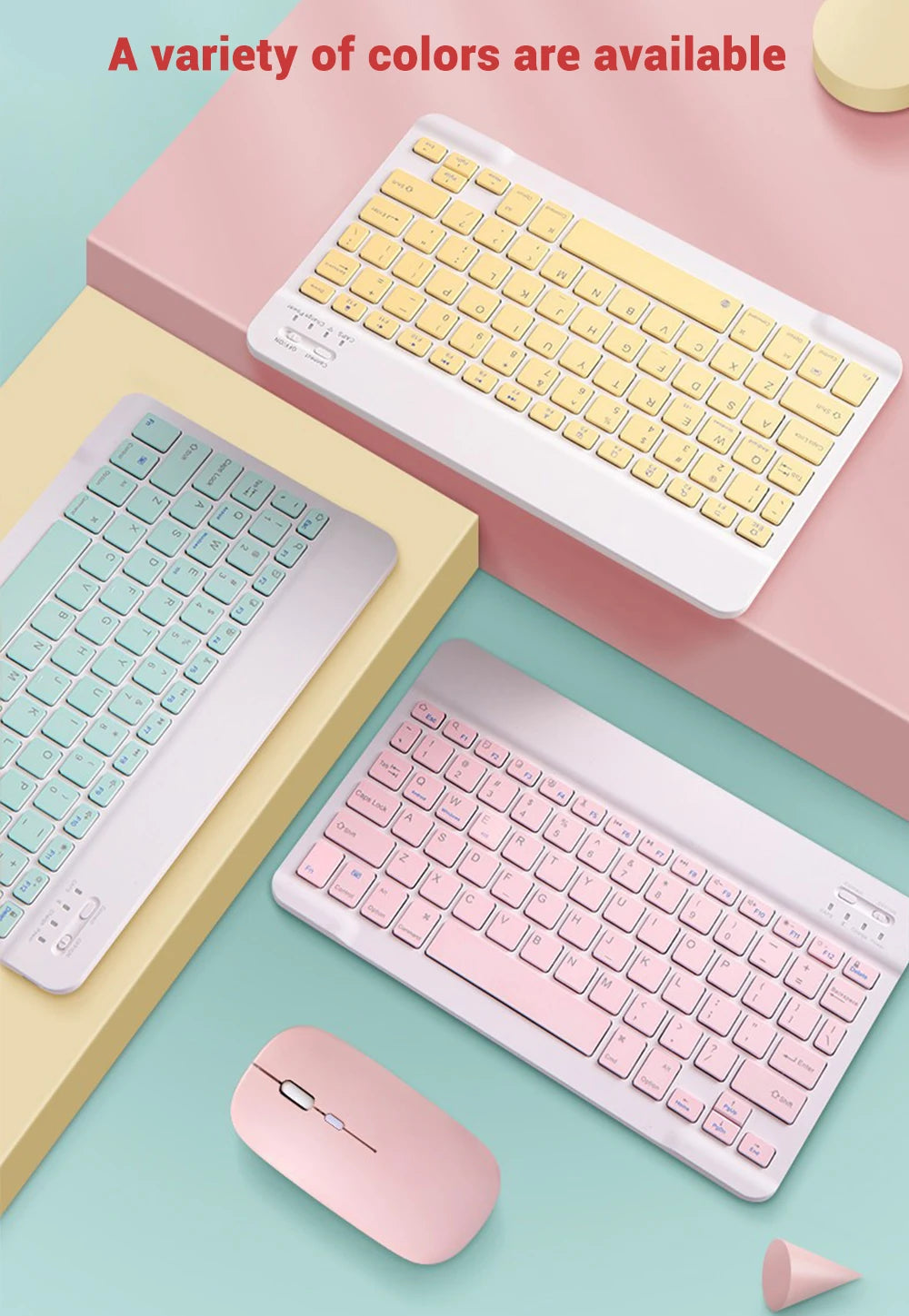 Bluetooth Keyboard and Mouse For iPad Xiaomi Samsung Huawei Phone Tablet Slim Mini Wireless Keyboard For Android IOS Windows