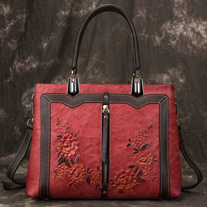 MOTAORA Women's Bag Retro Genuine Leather Luxury Handbags For Women 2025 New Handmade Crossbody Bag Large Capacity Bags Female