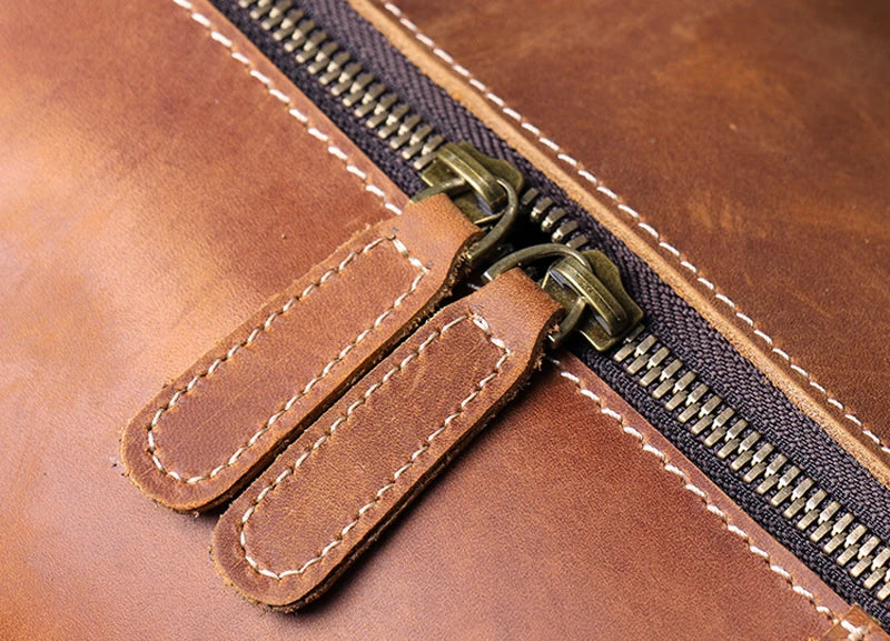 MUNUKI Vintage Crazy Horse Genuine Leather Travel bag Large Luggage bag men Leather duffle bag Large Weekend Bag Tote Big