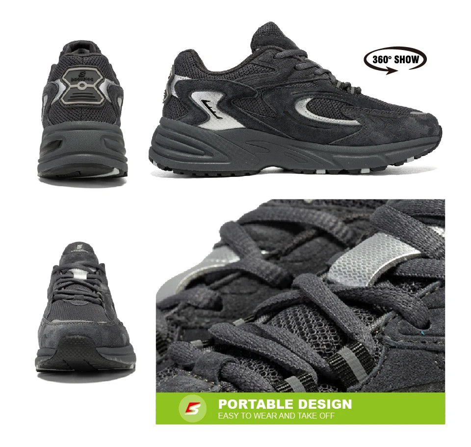 Baaslpoa New Men's Running Shoes Casual Mesh Fabric Breathable Non-Slip Walking Shoes Male Outdoor Basketball Sports Shoes