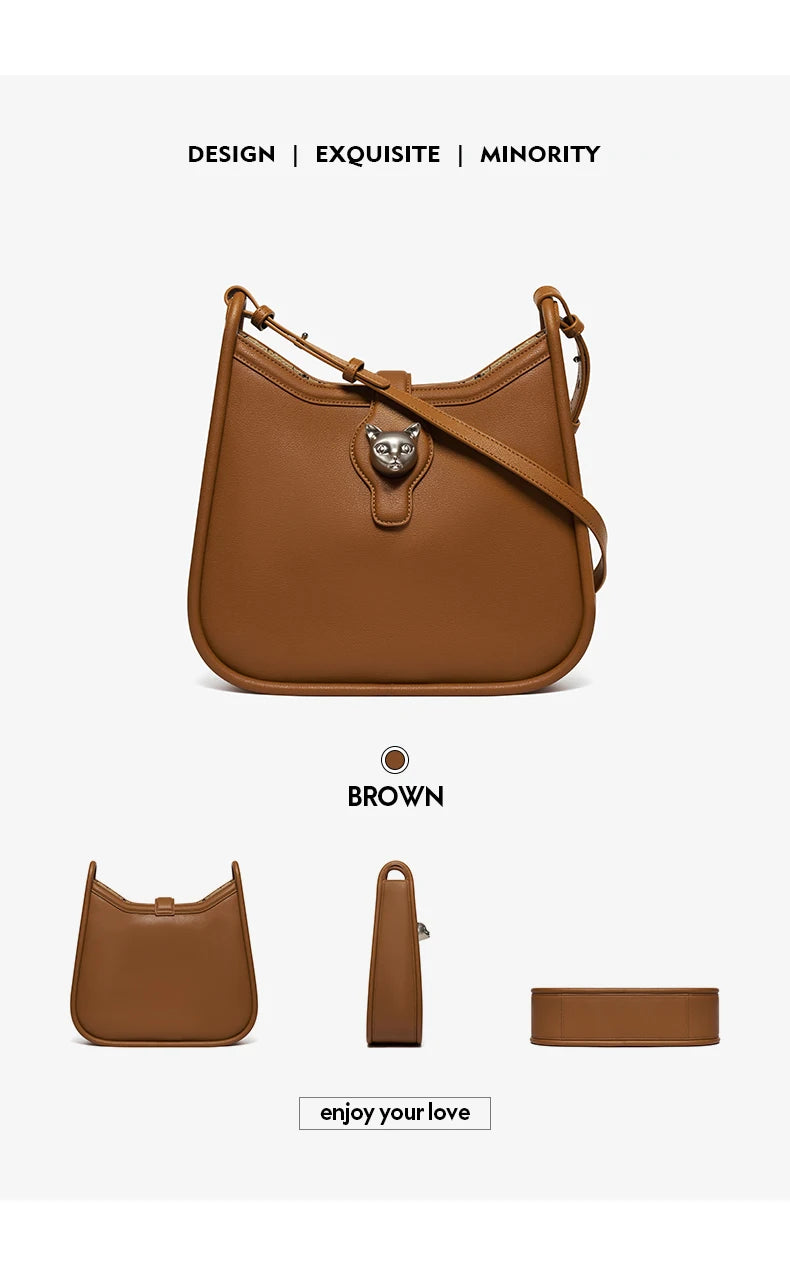 2025 CAT LUXURY BRAND NEW WOMEN'S SHOULDER BAG TRENDING RETRO STYLE VINTAGE CROSSBODY PURSE UNISEX MESSENGER BAGS