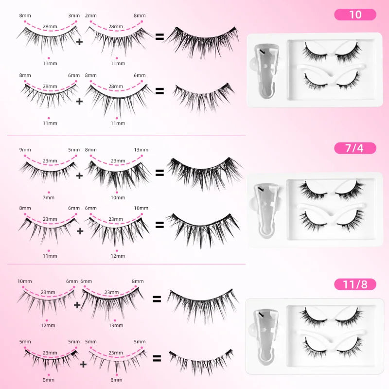 Magnetic False Eyelashes No Glue Needed - 3D Mink Eye Lashes Dramatic & Natural Look, Reusable Strip Lash Set