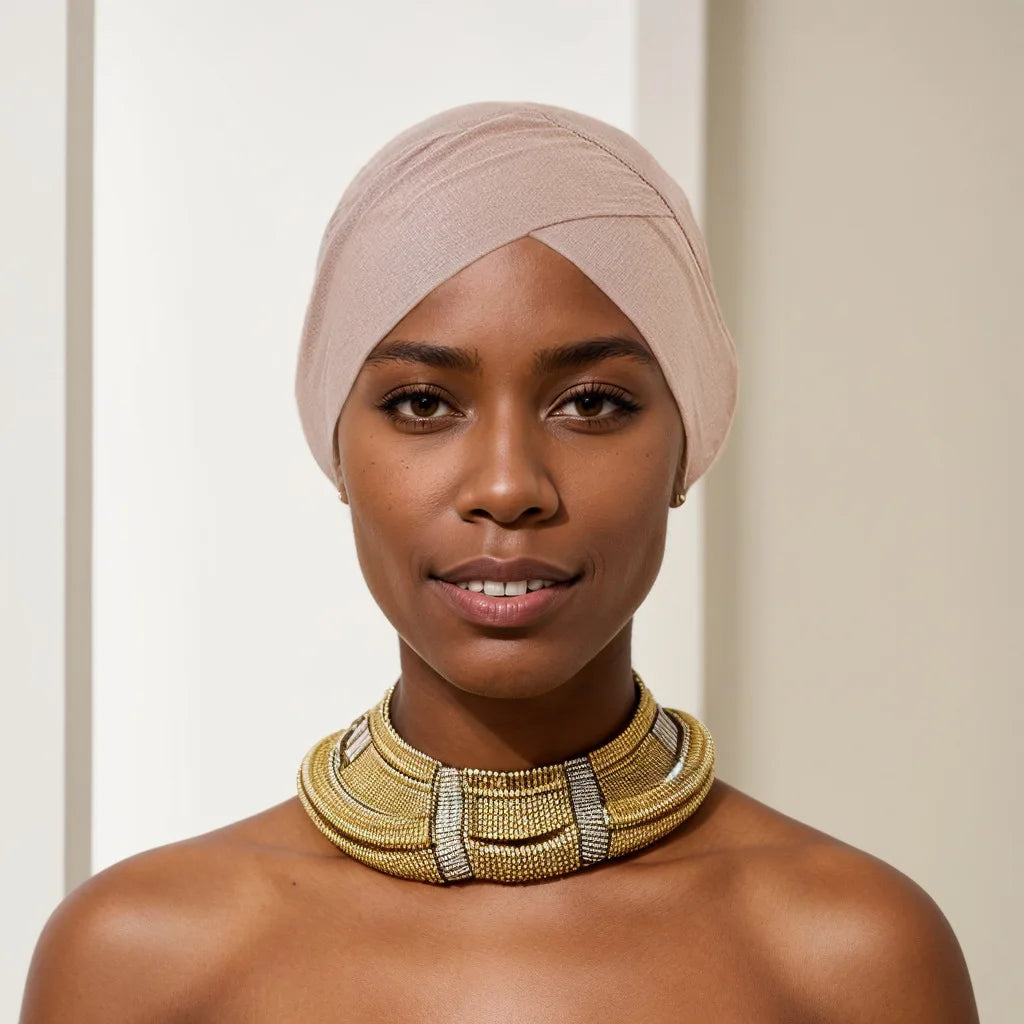 Women Stretchy Turban Modal Jersey Inner Hijab Muslim Hat Solid Color Tube Cap Islamic Under Scarf Headwrap Bonnet Arab Headband
