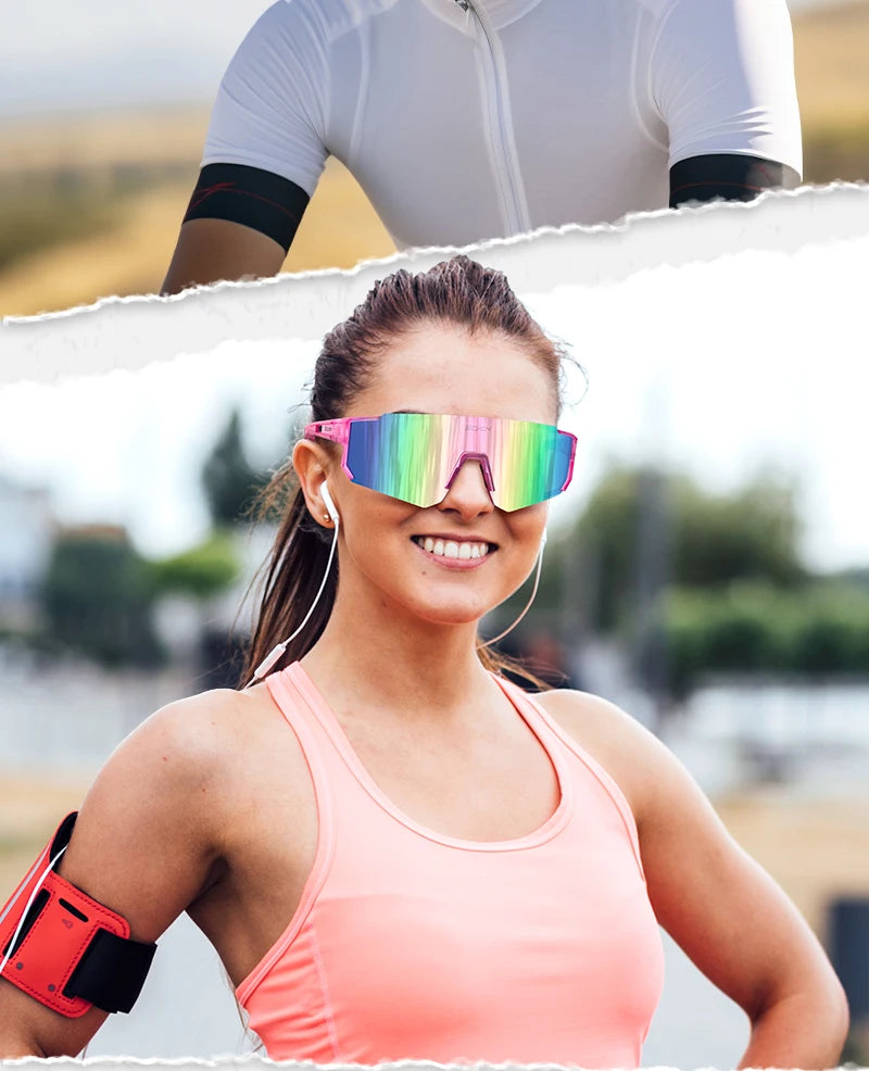 SCVCN MTB Cycling Sunglasses Men Road Driving Bike Glasses Outdoor Sports Mountain Hiking Women Bicycle UV400 Cycling Goggles