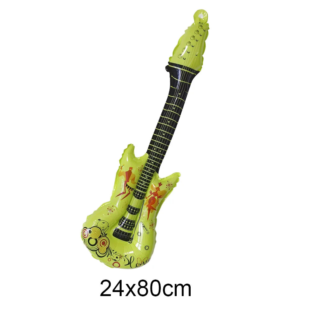 1pc Guitar Balloon 36inch Inflat Guitar Music Rock Party Decoration 80s 90s Disco Party Supplies