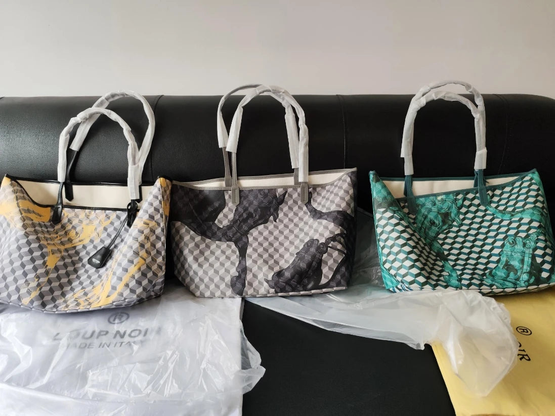 LOUP NOIR New Tote Bag for Women Famous Brands Bag Large Capacity Shoulder Women Bags LOUP NOIR Bag High Quality Casual Totes