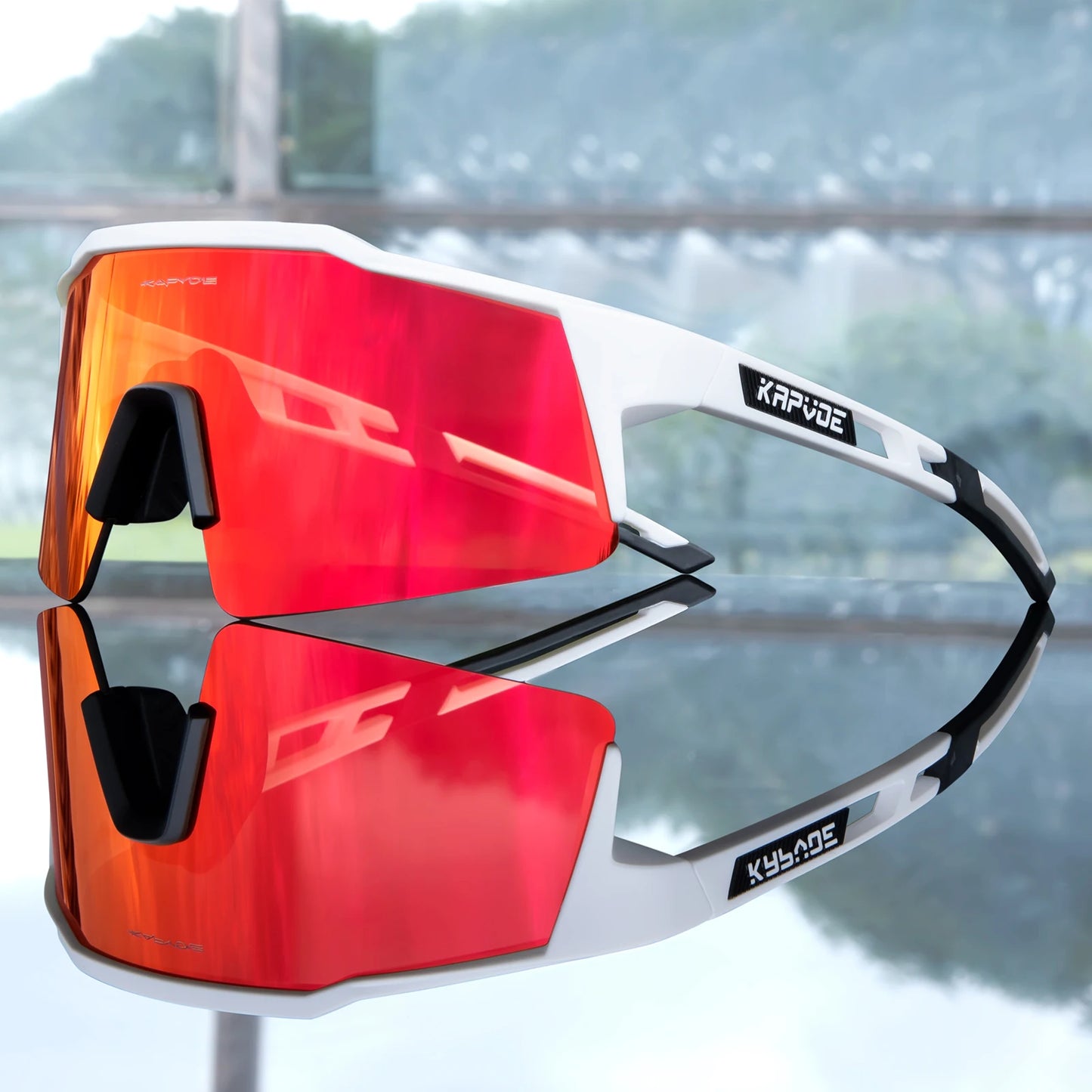 Kapvoe Road Driving Bike Sports Cycling Glasses Running Sunglasses Outdoor Men Woman Bicycle Cycling Mountain UV400 Goggles