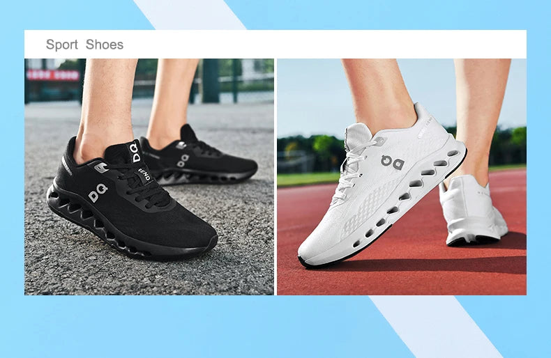 Men's Cushioned Running Shoes Energy Return Breathable Knit Arch Support Shock Absorption Marathon Women Casual Sneakers