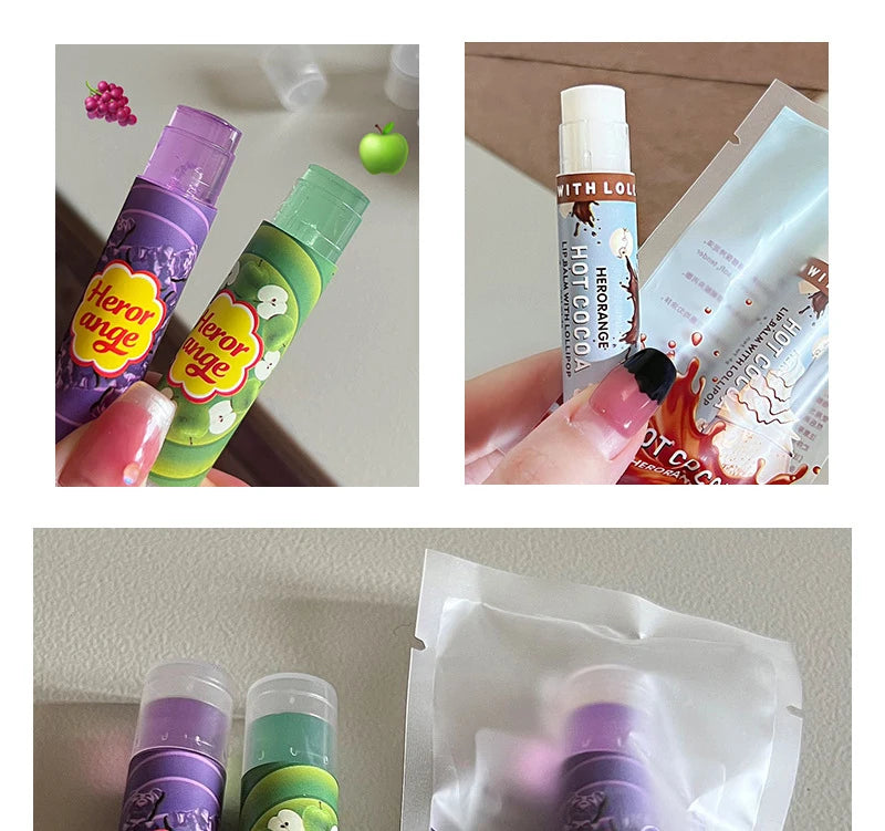 Fruit Moisturizing Lip Balm Grapes Makeup Jelly Lighten Lines Plump Lip Care Lip Tint Nude Lipstick Primer Colorless Lip Care