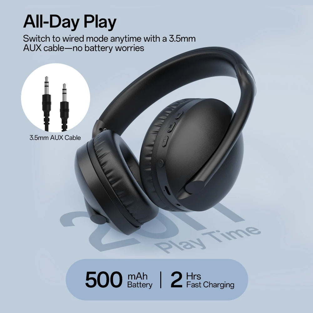 Oneodio SuperEQ S6001 Bluetooth Headphones Over Ear Wireless Headset With Micro SD/TF Card/FM Radio Modes Stereo HiFi Headphones