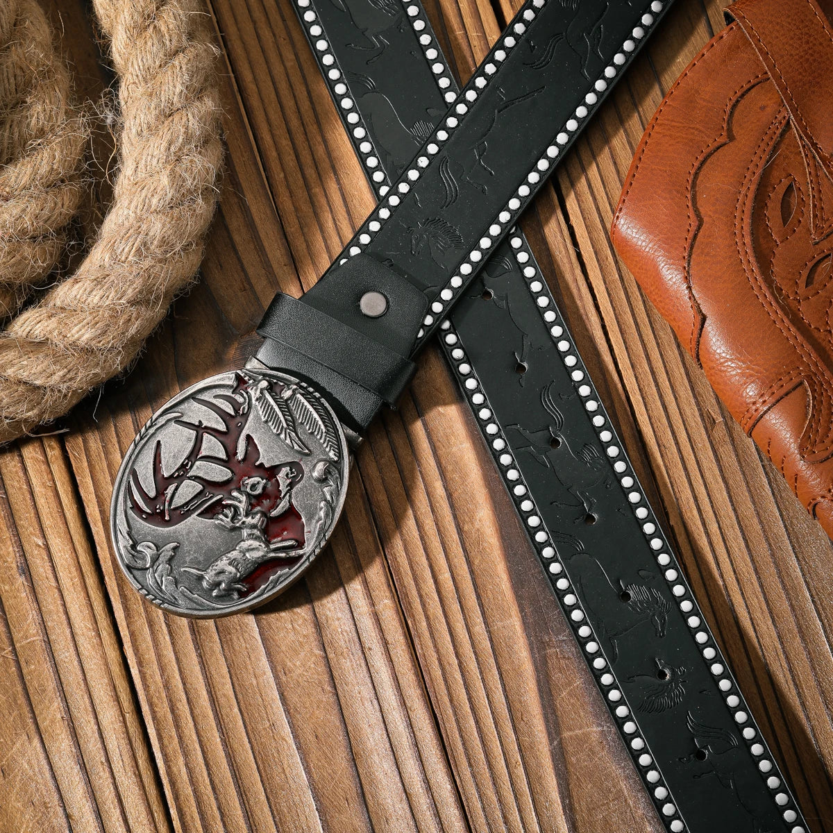 A casual and retro belt, a waist accessory for Western-style clothing, metal buckle, PU belt, suitable for both men and women
